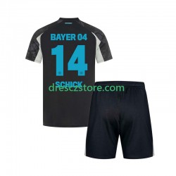 Bayer 04 Leverkusen Patrik Schick 14 Alternativní Dres 2024-2025 Krátký rukáv Děti Fotbalové Dresy