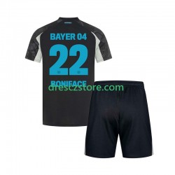Bayer 04 Leverkusen Victor Boniface 22 Alternativní Dres 2024-2025 Krátký rukáv Děti Fotbalové Dresy
