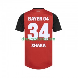 Bayer 04 Leverkusen XHAKA 34 Domácí Dres 2024-2025 Krátký rukáv Muže Fotbalové Dresy