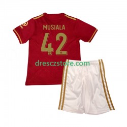 FC Bayern Mnichov Jamal Musiala 42 125th Anniversary Red Domácí Dres 2024-2025 Krátký rukáv Děti Fotbalové Dresy