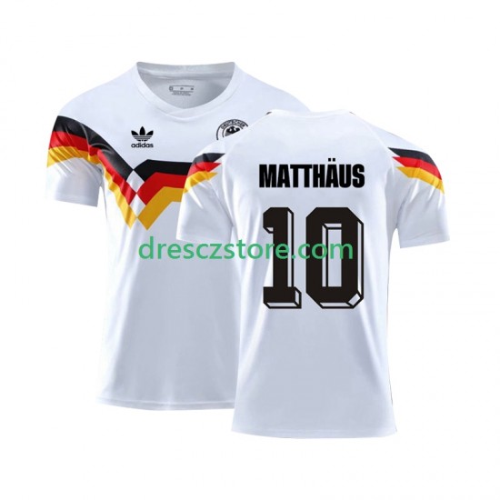 Německo Matthaus 10 1990 Retro Domácí Dres Krátký rukáv Muže Fotbalové Dresy