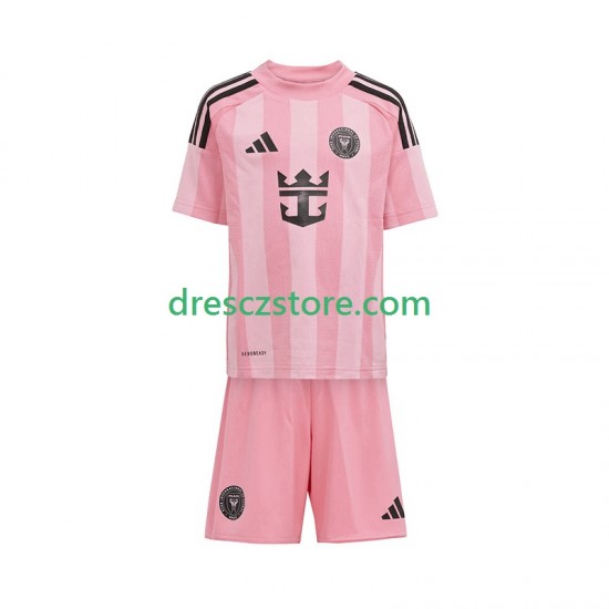 Inter Miami Domácí Dres 2025 Krátký rukáv Děti Fotbalové Dresy