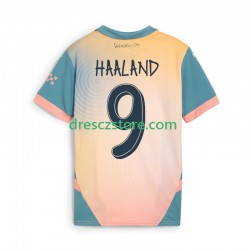 Manchester City Haaland 9 Čtvrtý Dres 2024-2025 Krátký rukáv Muže Fotbalové Dresy