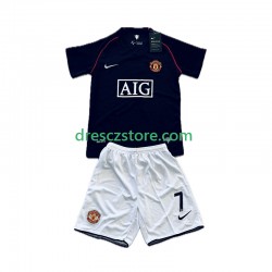 Manchester United Cristiano Ronaldo 7 2007 Retro Venkovní Dres 2008 Krátký rukáv Děti Fotbalové Dresy
