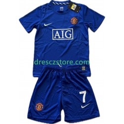 Manchester United Cristiano Ronaldo 7 2009 Retro Alternativní Dres 2008 Krátký rukáv Děti Fotbalové Dresy