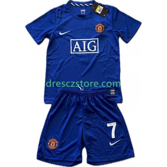 Manchester United Cristiano Ronaldo 7 2009 Retro Alternativní Dres 2008 Krátký rukáv Děti Fotbalové Dresy