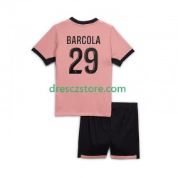Paris Saint-Germain Bradley Barcola 29 Alternativní Dres 2024-2025 Krátký rukáv Děti Fotbalové Dresy
