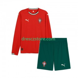 Portugalsko Domácí Dres 2025 Dlouhý rukáv Děti Fotbalové Dresy