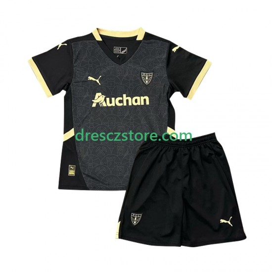 RC Lens Special Domácí Dres 2024-2025 Krátký rukáv Děti Fotbalové Dresy