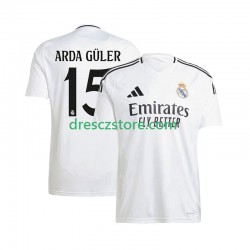 Real Madrid ARDA GuLER 15 Domácí Dres 2024-2025 Krátký rukáv Muže Fotbalové Dresy