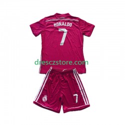 Real Madrid Cristiano Ronaldo 7 2014 2015 Retro Venkovní Dres Krátký rukáv Děti Fotbalové Dresy
