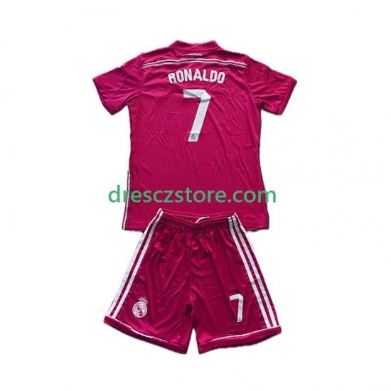 Real Madrid Cristiano Ronaldo 7 2014 2015 Retro Venkovní Dres Krátký rukáv Děti Fotbalové Dresy