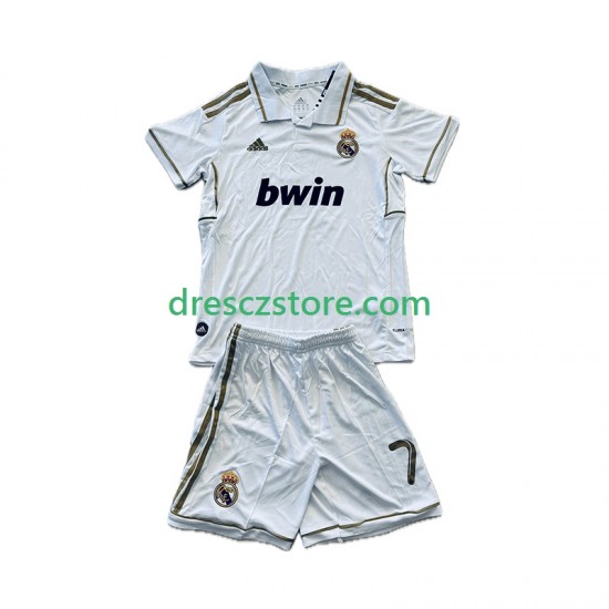 Real Madrid Cristiano Ronaldo 7 2012 Retro Domácí Dres 2011 Krátký rukáv Děti Fotbalové Dresy