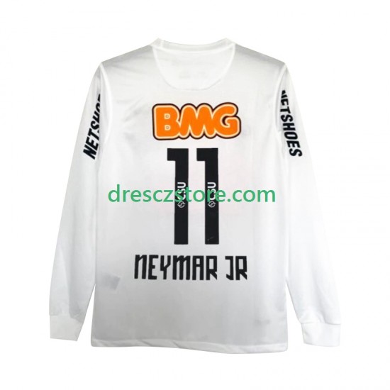 Santos FC Neymar JR 11 2012 Retro Domácí Dres 2011 Dlouhý rukáv Muže Fotbalové Dresy
