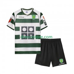 Sporting CP 2001 2003 Retro Domácí Dres Krátký rukáv Děti Fotbalové Dresy