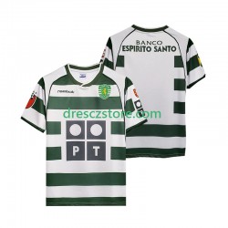 Sporting CP 2001 2003 Retro Domácí Dres Krátký rukáv Muže Fotbalové Dresy