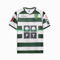 Sporting CP 2001 2003 Retro Domácí Dres Krátký rukáv Muže Fotbalové Dresy