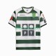 Sporting CP 2001 2003 Retro Domácí Dres Krátký rukáv Muže Fotbalové Dresy