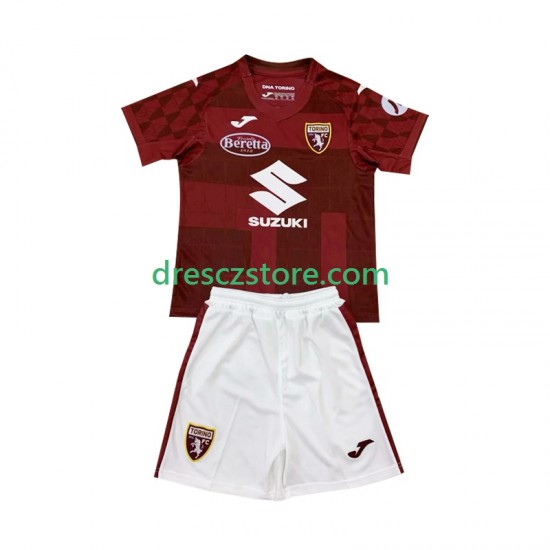 Torino Domácí Dres 2024-2025 Krátký rukáv Děti Fotbalové Dresy