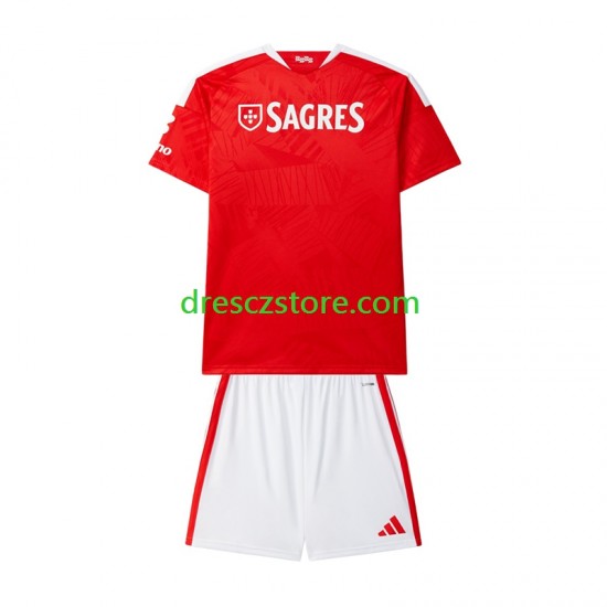 Benfica Domácí Dres 2026-2027 Krátký rukáv Děti Fotbalové Dresy