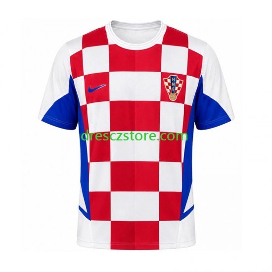 Chorvatsko Retro Domácí Dres 2002 Krátký rukáv Muže Fotbalové Dresy