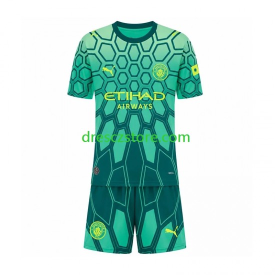 Manchester City Brankářské Domácí Dres 2026-2027 Krátký rukáv Děti Fotbalové Dresy