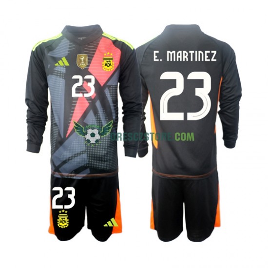 Argentina Emiliano Martinez 23 Brankářské Domácí Dres 2024 Dlouhý rukáv Děti Fotbalové Dresy