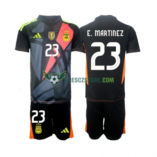 Argentina Emiliano Martinez 23 Brankářské Domácí Dres 2024 Krátký rukáv Děti Fotbalové Dresy