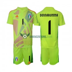 Itálie Donnarumma 1 Brankářské Domácí Dres Euro 2024 Krátký rukáv Děti Fotbalové Dresy