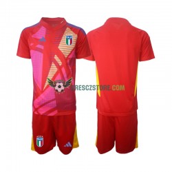 Itálie Brankářské Alternativní Dres Euro 2024 Krátký rukáv Děti Fotbalové Dresy