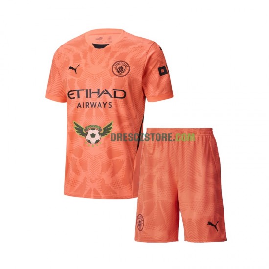 Manchester City Brankářské Venkovní Dres 2024-2025 Krátký rukáv Děti Fotbalové Dresy