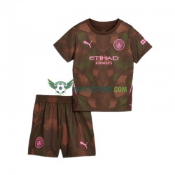 Manchester City Brankářské Domácí Dres 2024-2025 Krátký rukáv Děti Fotbalové Dresy