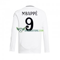 Real Madrid Mbappé Kylian 9 Domácí Dres 2024-2025 Dlouhý rukáv Muže Fotbalové Dresy