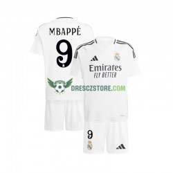 Real Madrid Mbappé Kylian 9 Domácí Dres 2024-2025 Krátký rukáv Děti Fotbalové Dresy