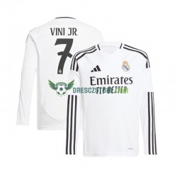 Real Madrid Vinicius Junior 7 Domácí Dres 2024-2025 Dlouhý rukáv Muže Fotbalové Dresy