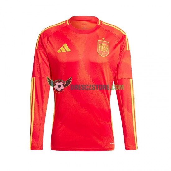 Španělsko Domácí Dres Euro 2024 Dlouhý rukáv Muže Fotbalové Dresy