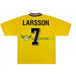 Švédsko Henrik Larsson 7 Retro Domácí Dres 1994 Krátký rukáv Muže Fotbalové Dresy