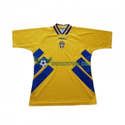 Švédsko Retro Domácí Dres 1994 Krátký rukáv Muže Fotbalové Dresy