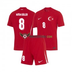 Turecko Arda Guler 8 Venkovní Dres Euro 2024 Krátký rukáv Děti Fotbalové Dresy