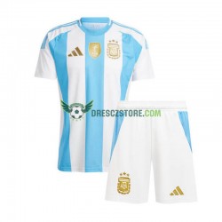 Argentina Domácí Dres Copa America 2024 Krátký rukáv Děti Fotbalové Dresy