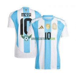 Argentina Lionel Messi 10 Domácí Dres Copa America 2024 Krátký rukáv Muže Fotbalové Dresy