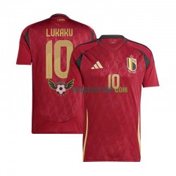 Belgie Romelu Lukaku 10 Domácí Dres Euro 2024 Krátký rukáv Muže Fotbalové Dresy