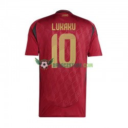 Belgie Romelu Lukaku 10 Domácí Dres Euro 2024 Krátký rukáv Muže Fotbalové Dresy