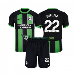 Brighton Hove Albion Mitoma 22 Venkovní Dres 2023-2024 Krátký rukáv Děti Fotbalové Dresy