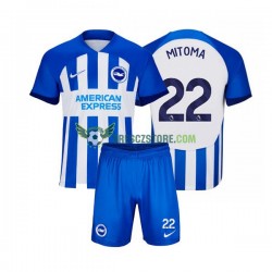 Brighton Hove Albion Mitoma 22 Domácí Dres 2023-2024 Krátký rukáv Děti Fotbalové Dresy