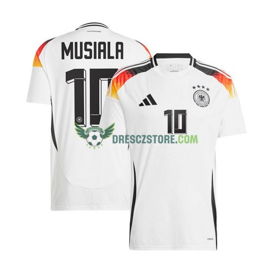 Německo Jamal Musiala 10 Domácí Dres Euro 2024 Krátký rukáv Muže Fotbalové Dresy