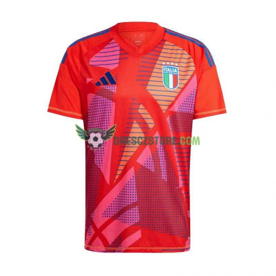 Itálie Brankářské Domácí Dres Euro 2024 Krátký rukáv Muže Fotbalové Dresy