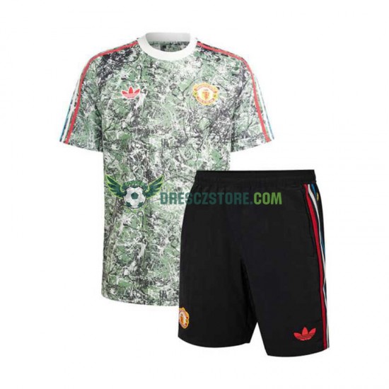Manchester United Stone Roses Domácí Dres 2023-2024 Krátký rukáv Děti Fotbalové Dresy