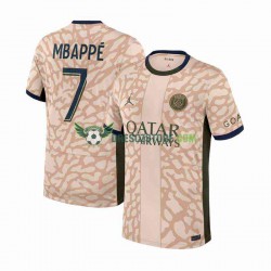 Paris Saint-Germain Mbappé 7 Čtvrtý Dres 2023-2024 Krátký rukáv Muže Fotbalové Dresy