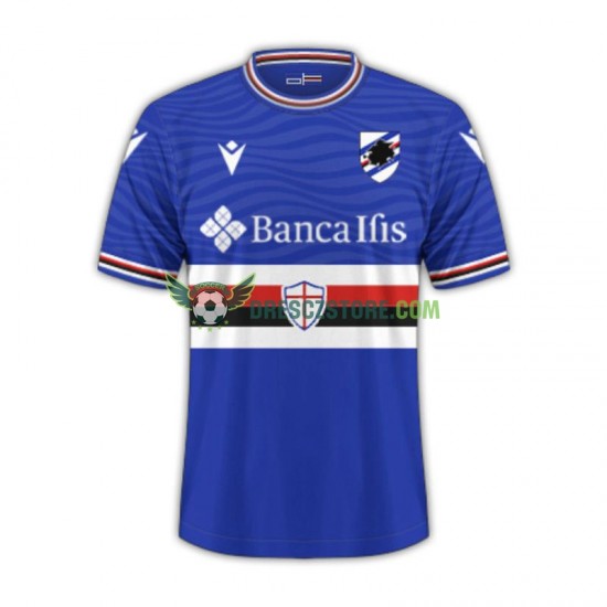 Sampdoria Domácí Dres 2023-2024 Krátký rukáv Muže Fotbalové Dresy